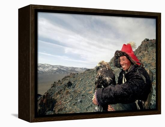 Kook Kook is from Altai Sum, Golden Eagle Festival, Mongolia-Amos Nachoum-Framed Premier Image Canvas