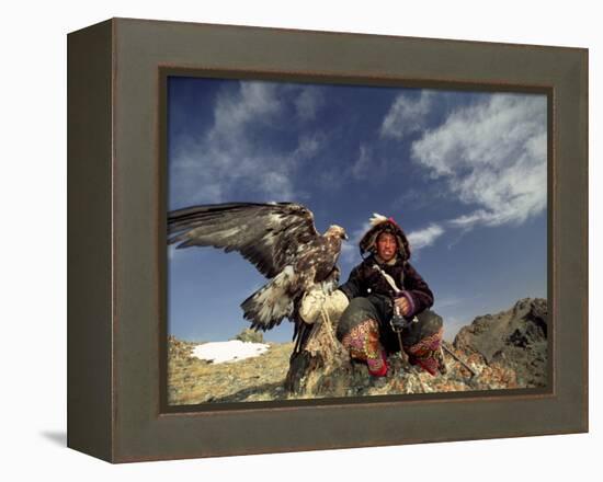 Kook Kook is from Altai Sum, Golden Eagle Festival, Mongolia-Amos Nachoum-Framed Premier Image Canvas