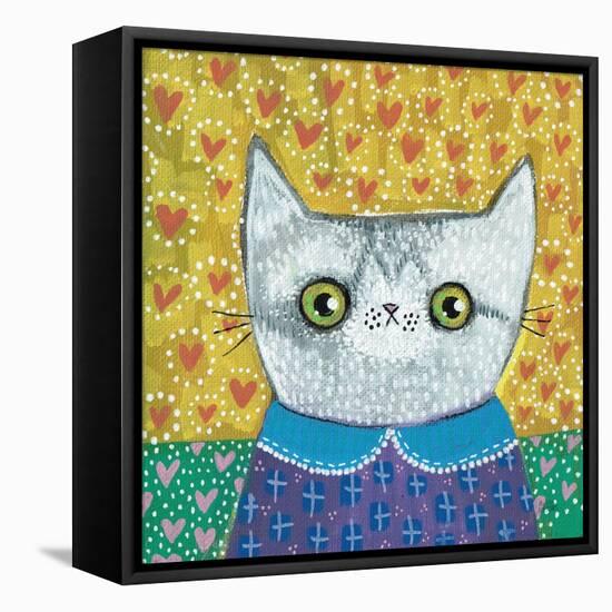 Kooky Cat II-Melissa Averinos-Framed Stretched Canvas