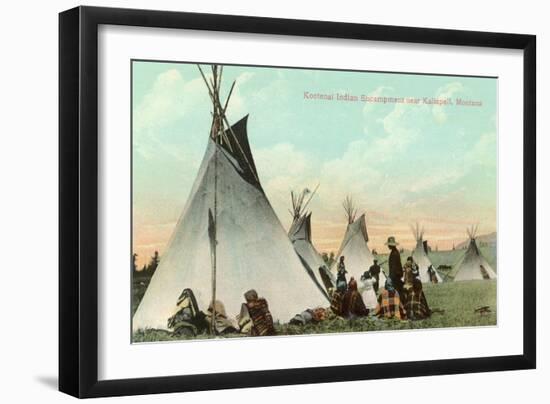 Kootenai Encampment near Kalispell, Montana-null-Framed Art Print