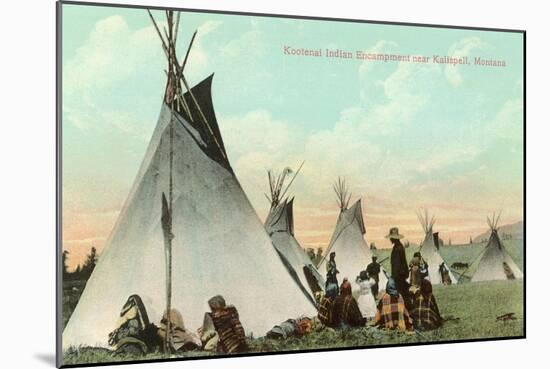 Kootenai Encampment near Kalispell, Montana-null-Mounted Art Print