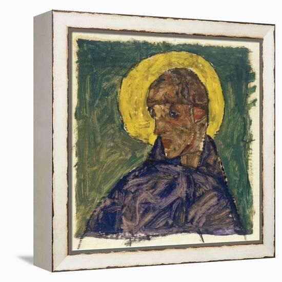 Kopf eines Heiligen (Head of a Saint), c.1913-Egon Schiele-Framed Premier Image Canvas