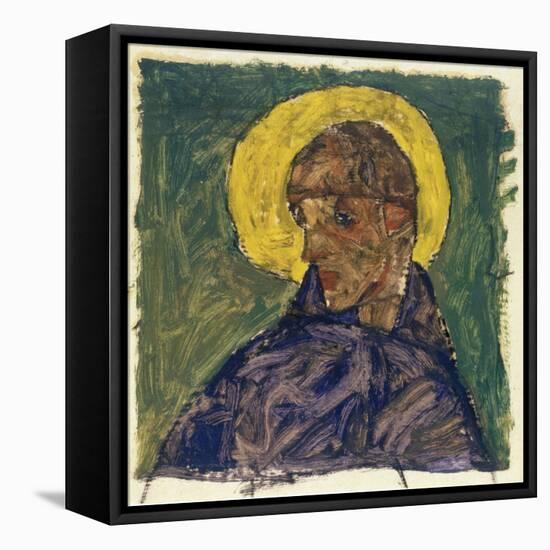 Kopf eines Heiligen (Head of a Saint), c.1913-Egon Schiele-Framed Premier Image Canvas