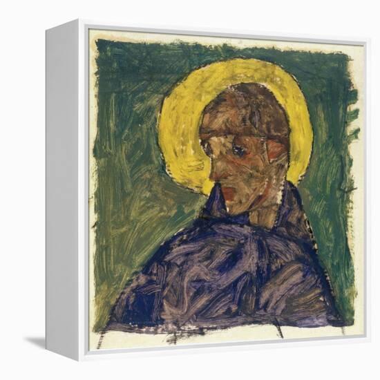 Kopf eines Heiligen (Head of a Saint), c.1913-Egon Schiele-Framed Premier Image Canvas