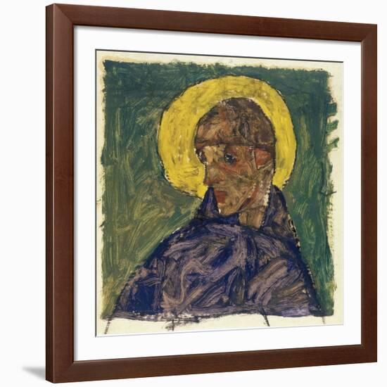 Kopf eines Heiligen (Head of a Saint), c.1913-Egon Schiele-Framed Giclee Print