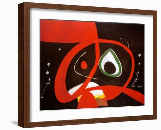 Kopf-Joan Miro-Framed Art Print