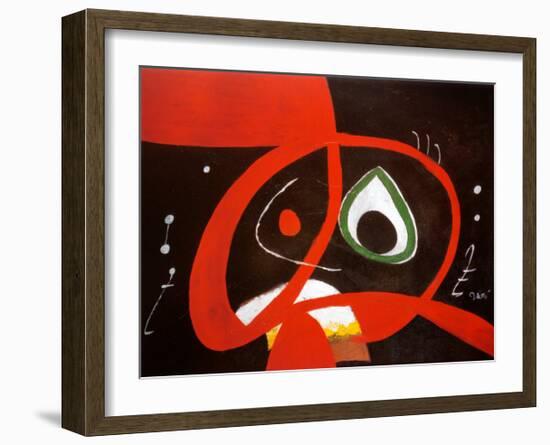 Kopf-Joan Miro-Framed Art Print