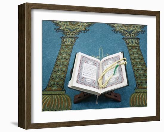 Koran and Prayer Beads, Lyon, Rhone, France, Europe-Godong-Framed Photographic Print