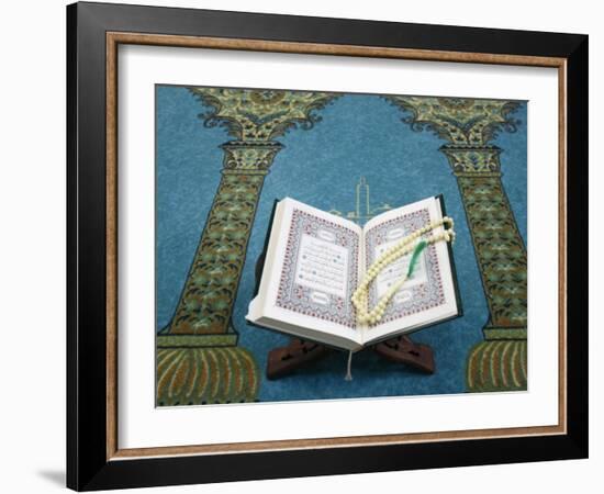 Koran and Prayer Beads, Lyon, Rhone, France, Europe-Godong-Framed Photographic Print