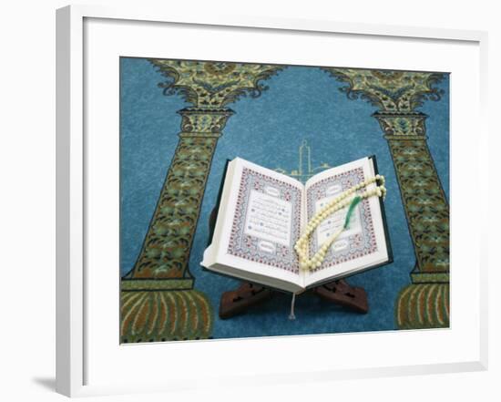 Koran and Prayer Beads, Lyon, Rhone, France, Europe-Godong-Framed Photographic Print