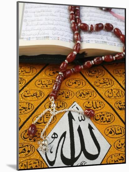 Koran, Rosary and Allah Calligraphy, Paris, France, Europe-Godong-Mounted Photographic Print