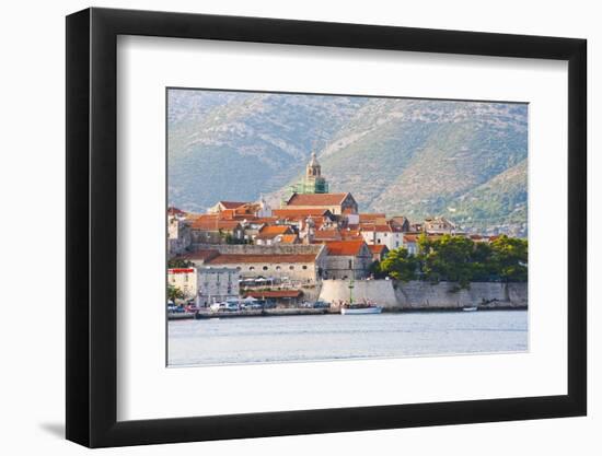 Korcula Town and St. Marks Cathedral, Korcula Island, Dalmatian Coast, Adriatic, Croatia, Europe-Matthew Williams-Ellis-Framed Photographic Print