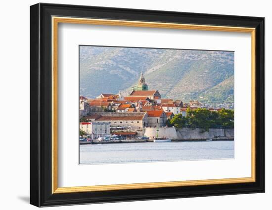 Korcula Town and St. Marks Cathedral, Korcula Island, Dalmatian Coast, Adriatic, Croatia, Europe-Matthew Williams-Ellis-Framed Photographic Print