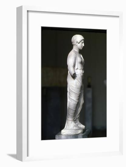 Kore, Persephone wearin Ionaian Chiton and Himation Attic Sculpture, c420 BC-Unknown-Framed Giclee Print