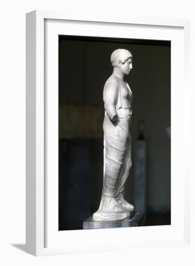 Kore, Persephone wearin Ionaian Chiton and Himation Attic Sculpture, c420 BC-Unknown-Framed Giclee Print