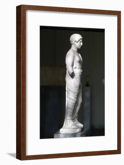 Kore, Persephone wearin Ionaian Chiton and Himation Attic Sculpture, c420 BC-Unknown-Framed Giclee Print