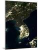 Korea At Night, Satellite Image-PLANETOBSERVER-Mounted Photographic Print