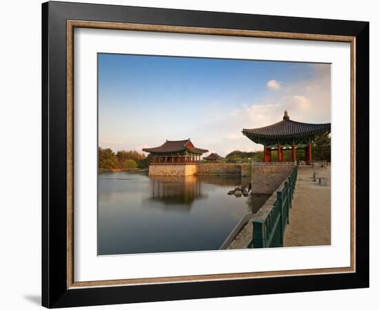 Korea, Gyeongsangbuk-Do, Gyeongju, Anapji Pond-Jane Sweeney-Framed Photographic Print