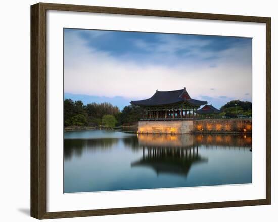 Korea, Gyeongsangbuk-Do, Gyeongju, Anapji Pond-Jane Sweeney-Framed Photographic Print