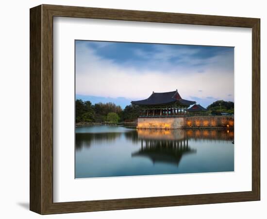 Korea, Gyeongsangbuk-Do, Gyeongju, Anapji Pond-Jane Sweeney-Framed Photographic Print