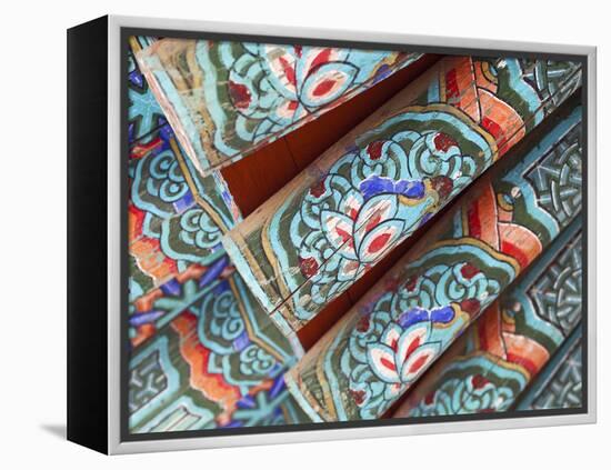 Korea, Gyeongsangbuk-Do, Gyeongju, Bulguksa Temple, Traditional Roof-Jane Sweeney-Framed Premier Image Canvas