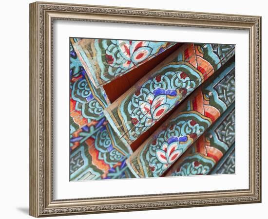 Korea, Gyeongsangbuk-Do, Gyeongju, Bulguksa Temple, Traditional Roof-Jane Sweeney-Framed Photographic Print