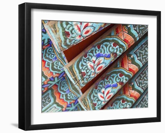 Korea, Gyeongsangbuk-Do, Gyeongju, Bulguksa Temple, Traditional Roof-Jane Sweeney-Framed Photographic Print