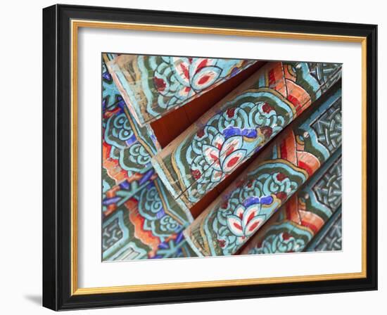 Korea, Gyeongsangbuk-Do, Gyeongju, Bulguksa Temple, Traditional Roof-Jane Sweeney-Framed Photographic Print