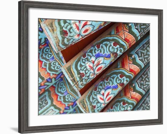 Korea, Gyeongsangbuk-Do, Gyeongju, Bulguksa Temple, Traditional Roof-Jane Sweeney-Framed Photographic Print