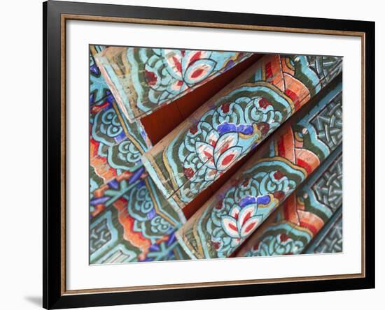 Korea, Gyeongsangbuk-Do, Gyeongju, Bulguksa Temple, Traditional Roof-Jane Sweeney-Framed Photographic Print