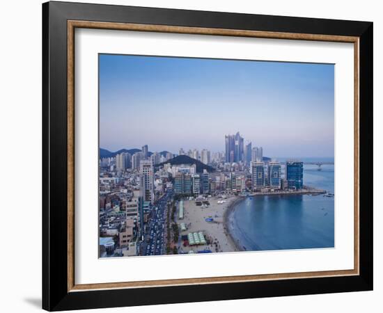 Korea, Gyeongsangnam-Do, BUSAn, Gwangan - Gwangalli Beach, Ariel View of Gwangalli Eobang Festival-Jane Sweeney-Framed Photographic Print