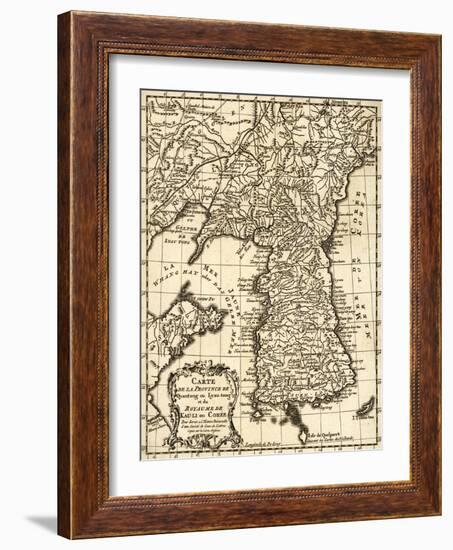 Korea - Panoramic Map-Lantern Press-Framed Art Print