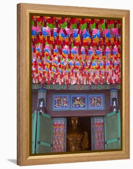 Korea, Seoul, Gangnam, Bongeunsa Temple, Lanterns, Lotus Lantern Festival Celebrations for Bhuddda'-Jane Sweeney-Framed Premier Image Canvas