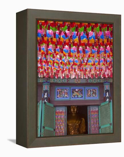 Korea, Seoul, Gangnam, Bongeunsa Temple, Lanterns, Lotus Lantern Festival Celebrations for Bhuddda'-Jane Sweeney-Framed Premier Image Canvas