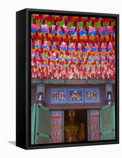 Korea, Seoul, Gangnam, Bongeunsa Temple, Lanterns, Lotus Lantern Festival Celebrations for Bhuddda'-Jane Sweeney-Framed Premier Image Canvas