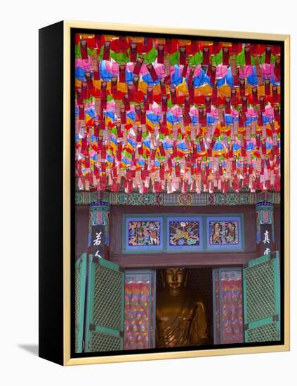 Korea, Seoul, Gangnam, Bongeunsa Temple, Lanterns, Lotus Lantern Festival Celebrations for Bhuddda'-Jane Sweeney-Framed Premier Image Canvas