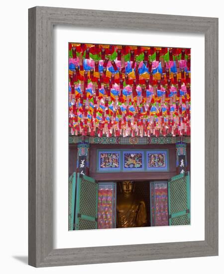 Korea, Seoul, Gangnam, Bongeunsa Temple, Lanterns, Lotus Lantern Festival Celebrations for Bhuddda'-Jane Sweeney-Framed Photographic Print