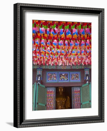 Korea, Seoul, Gangnam, Bongeunsa Temple, Lanterns, Lotus Lantern Festival Celebrations for Bhuddda'-Jane Sweeney-Framed Photographic Print