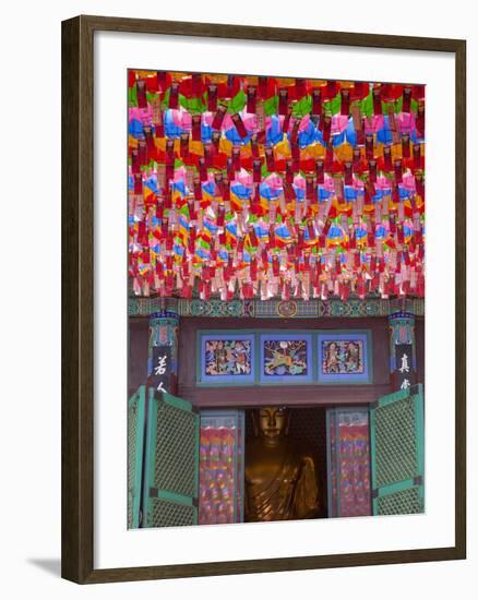 Korea, Seoul, Gangnam, Bongeunsa Temple, Lanterns, Lotus Lantern Festival Celebrations for Bhuddda'-Jane Sweeney-Framed Photographic Print