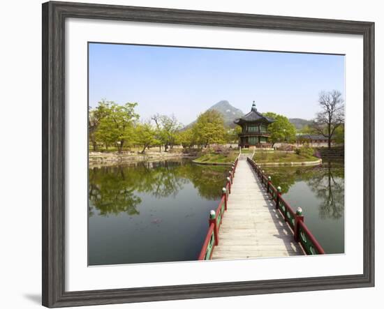 Korea, Seoul, Gyeongbokgung Palace, Hyangwonjeong Pavilion-Jane Sweeney-Framed Photographic Print