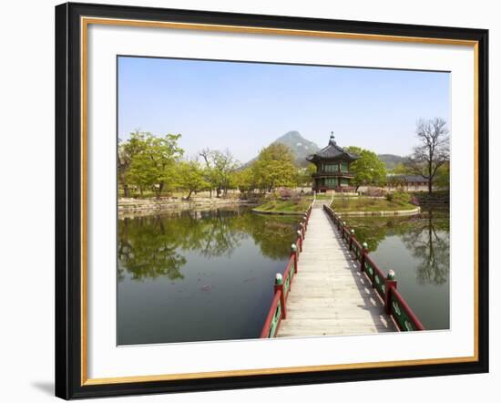 Korea, Seoul, Gyeongbokgung Palace, Hyangwonjeong Pavilion-Jane Sweeney-Framed Photographic Print