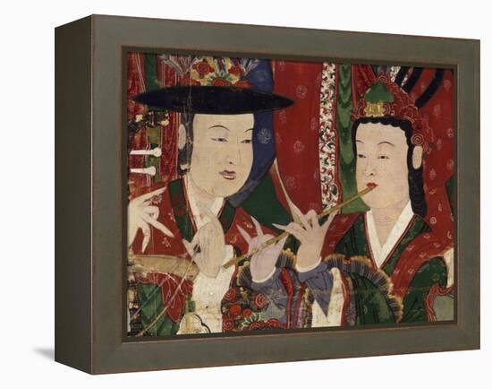 Korea, Suguksa Temple, Painting of Guardian Deities-null-Framed Premier Image Canvas