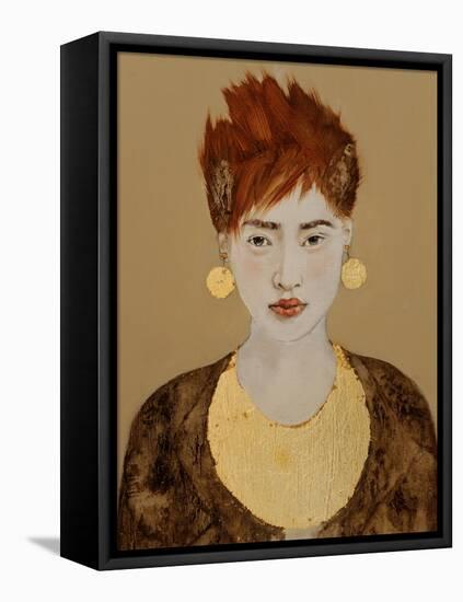 Korean Lady with Bronze Age Jewellery-Susan Adams-Framed Premier Image Canvas