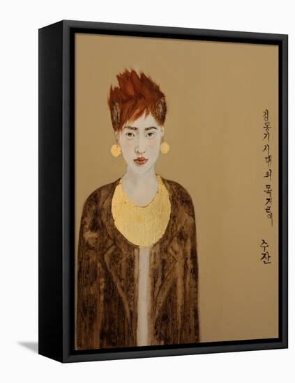 Korean Lady with Bronze Age Jewellery-Susan Adams-Framed Premier Image Canvas