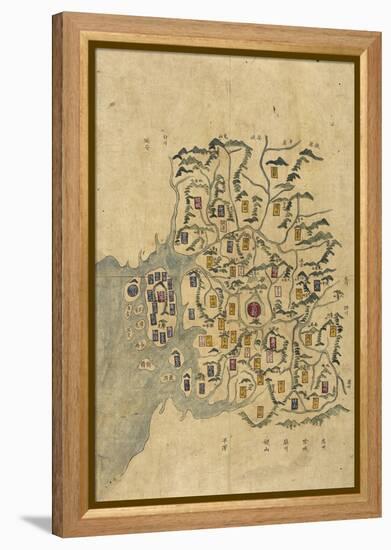 Korean Map-null-Framed Premier Image Canvas