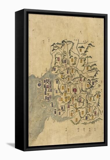 Korean Map-null-Framed Premier Image Canvas