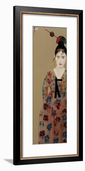 Korean Princess with Dragonflies study 2; 2017-Susan Adams-Framed Giclee Print