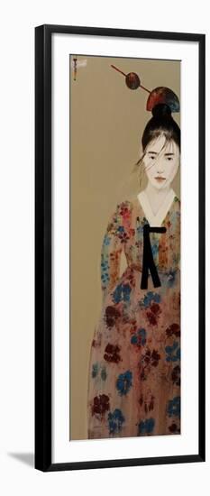 Korean Princess with Dragonflies study 2; 2017-Susan Adams-Framed Giclee Print