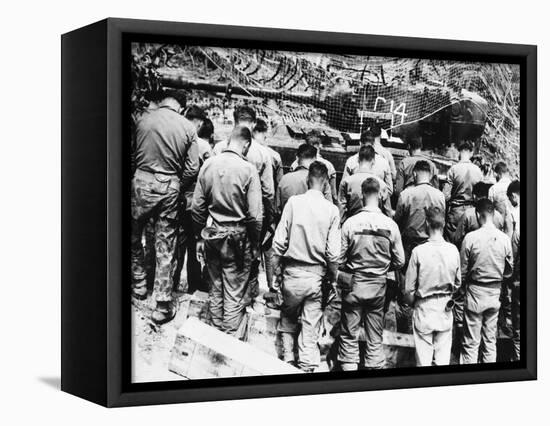 Korean War: Church Service-null-Framed Premier Image Canvas