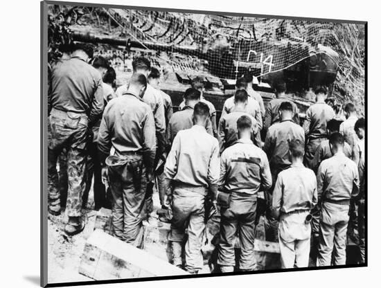 Korean War: Church Service-null-Mounted Photographic Print